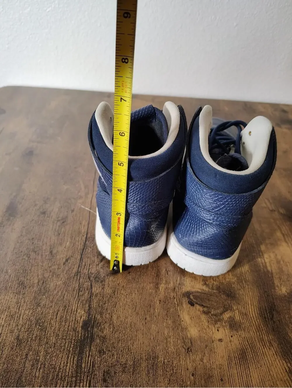 Nike Air Jordan 1 Retro High Nouveau 'Navy Snake'  Sz 8.5  819176-407